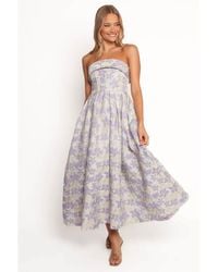 Petal & Pup - Rhea Strapless Midi Dress - Lyst