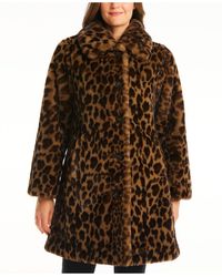 jones new york long faux fur coat