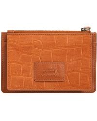 Mancini - Croco Collection Rfid Secure Card Case And Coin Pocket - Lyst