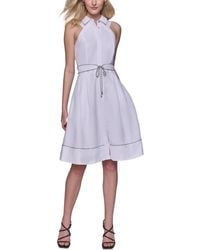 Karl Lagerfeld - Button-front A-line Dress - Lyst