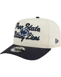 KTZ - Cream/navy Penn State Nittany Lions Vintage Chainstitch 9fifty A-frame Snapback Hat - Lyst