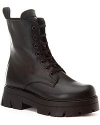 J/Slides - Saratoga Leather Combat Lug-sole Boots - Lyst