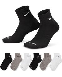 Nike - 6-pk. Dri-fit Quarter Socks - Lyst