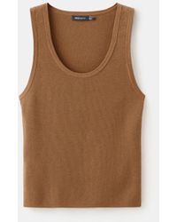 Mango - Wool-blend Knitted Top - Lyst