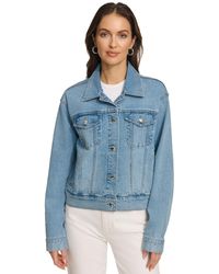 DKNY - Foundation Denim Trucker Jacket - Lyst