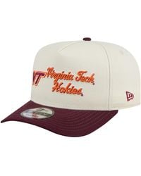 KTZ - Cream/maroon Virginia Tech Hokies Vintage Chainstitch 9fifty A-frame Snapback Hat - Lyst
