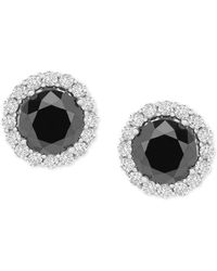 Wrapped in Love - ? Diamond Halo Stud Earrings (1-1/2 Ct. T.w.) In 14k White Gold, Created For Macy's - Lyst