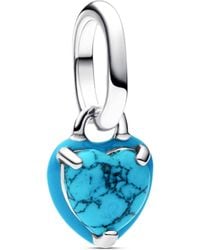 PANDORA - Heart Mini Dangle Charms - Lyst