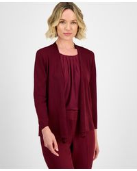 Kasper - Long Sleeve Cardigan Sweater - Lyst