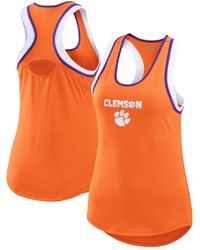 WEAR by Erin Andrews - Clemson Tigers Open Hole Razorback Tank Top - Lyst