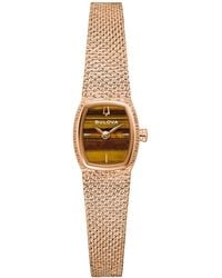 Bulova - Goddess Of Time Stainless Steel Bracelet Watch 17mm - Lyst