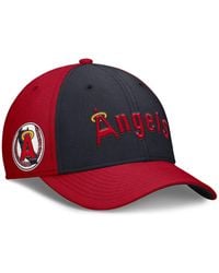 Nike - Red/navy California Angels Rise Swoosh Performance Flex Hat - Lyst