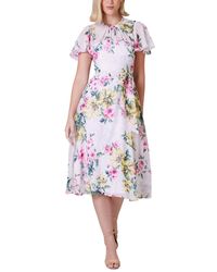 Jessica Howard - Printed Chiffon Midi Dress - Lyst