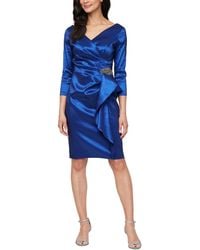 Alex Evenings - Short Stretch Taffeta Sheath Dress - Lyst
