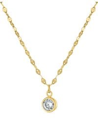 Giani Bernini - Cubic Zirconia Bezel Solitaire Pendant Necklace - Lyst