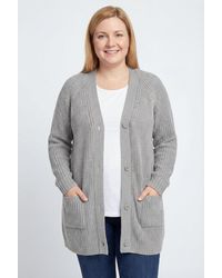 Woman Within - Plus Size Within Button-front Shaker Cardigan - Lyst