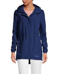 Lands' End - Waterproof Hooded Packable Raincoat - Lyst
