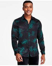 Blue Inc INC International Concepts Large Black 22" Chest Check Flannel Shirt X13 B7 