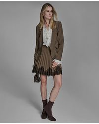 BCBGMAXAZRIA - V-neck Ruffle Hem Jacket - Lyst