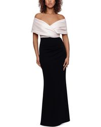 Betsy & Adam - Petite Off-the-shoulder Sweetheart-neckline Gown - Lyst