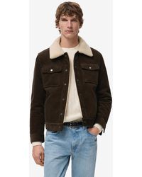 Mango - Shearling-effect Lining Corduroy Jacket - Lyst
