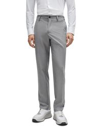 BOSS - Boss By Micro-patterned Slim-fit Trousers - Lyst
