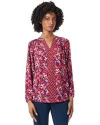 Jones New York - Printed Raglan-sleeve Top - Lyst
