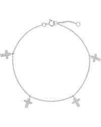Macy's - Cubic Zirconia Cross Bracelet (0.24 Ct. T.w. - Lyst