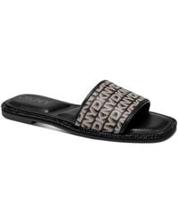 DKNY - Badin Slide Flat Sandals - Lyst