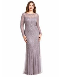 Lara - High Neck Beaded Gown - Lyst