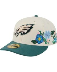 KTZ - Cream/midnight Green Philadelphia Eagles Tonal Floral 59fifty Fitted Hat - Lyst