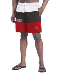 G-III 4Her by Carl Banks - Red/pewter Tampa Bay Buccaneers Sunrise Volley Swim Shorts - Lyst