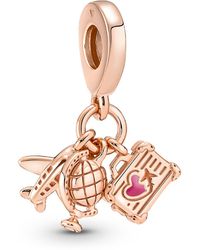 PANDORA - Dangle Charm Airplane - Lyst