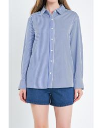 English Factory - Colorblock Stripe Cotton Shirt - Lyst