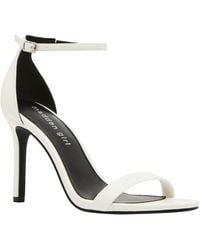 Madden Girl Vienna Strappy Lace-up Stiletto Dress Sandals in White | Lyst
