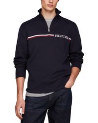 Tommy Hilfiger - Stripe Quarter-zip Sweater - Lyst