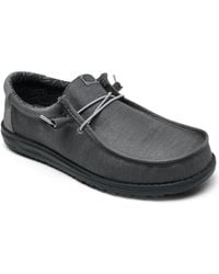 HEYDUDE - Wally Stretch Canvas Slip-on Casual Moccasin Sneakers From Finish Line - Lyst