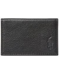 Polo Ralph Lauren - Pebbled Leather Card Wallet - Lyst
