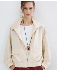 Mango - Lyocell Bomber Jacket - Lyst