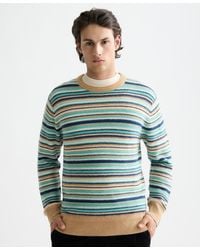 Scotch & Soda - Striped Long Sleeve Sweater - Lyst