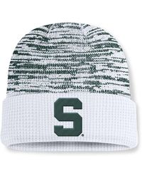 Nike - White/green Michigan State Spartans Primetime Terra Cuffed Knit Hat - Lyst