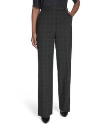 Calvin Klein - Wide-leg Windowpane-print Pants - Lyst