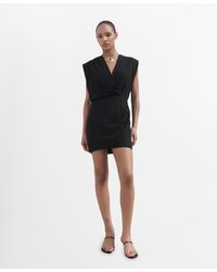 Mango - Lyocell Wrap Dress - Lyst
