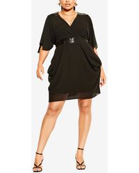City Chic - Plus Size Sequin Wrap Dress - Lyst