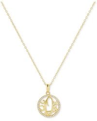 Giani Bernini - Cubic Zirconia Pave Monogram Q Pendant 18" Necklace - Lyst
