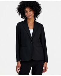 Anne Klein - Petite Notched Collar One-button Blazer - Lyst