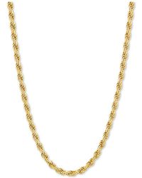 Giani Bernini Rope Link 20" Chain Necklace In 18k Gold-plated Sterling Silver - Metallic