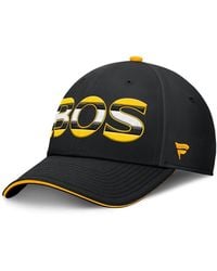 Fanatics - Black/gold Boston Bruins Authentic Pro Rink Team Code Flex Hat - Lyst