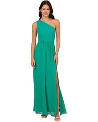 Adrianna Papell - One-shoulder Chiffon Gown - Lyst