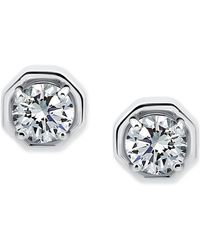 Giani Bernini - Cubic Zirconia Large Solitaire Octagon Stud Earrings - Lyst